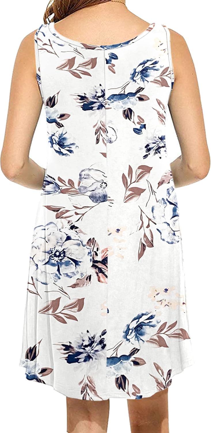 MOLERANI Women's Casual Swing Simple T-Shirt Loose Dress