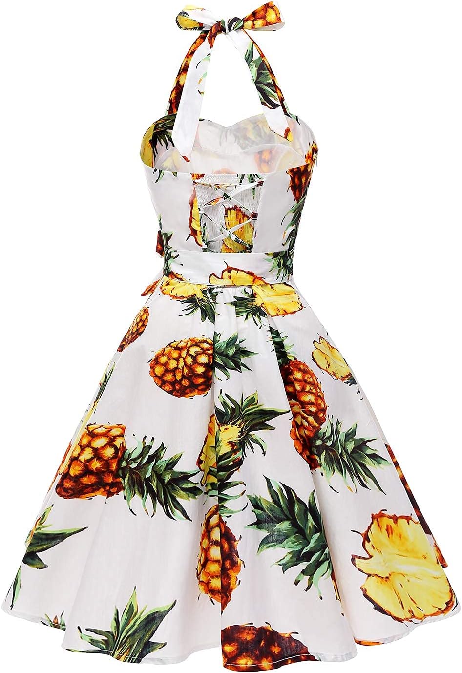 Topdress Women'sVintage Polka Audrey Dress 1950s Halter Retro Cocktail Dress