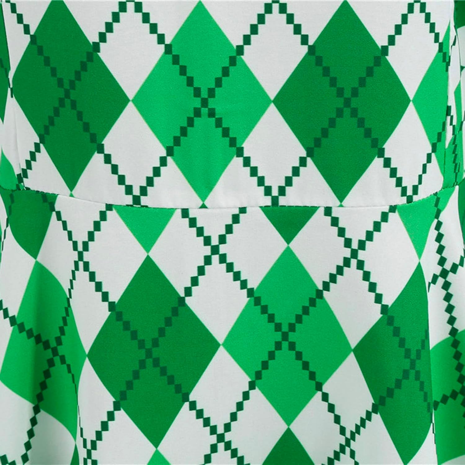 aihihe St Patricks Day Dress for Women A Line Pleated Hepburn Dress Lukcy Shamrock Print Irish Dress 2024 Vintage Dress