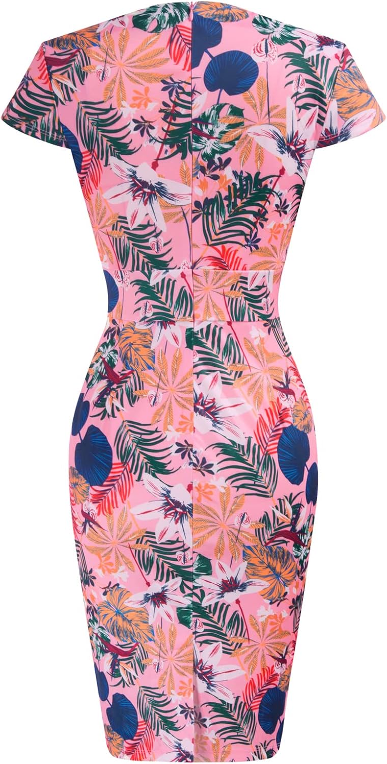 Grace Karin Womens 50s 60s Vintage Pencil Dress Bodycon Cap Sleeve Dress