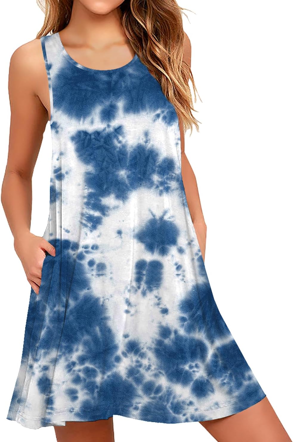 WEACZZY Women Summer Casual Swing T Shirt Dresses Beach Cover up Loose Dress