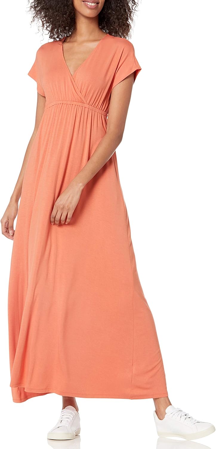 Amazon Essentials Women's Waisted Maxi Dress (Available in Plus Size)