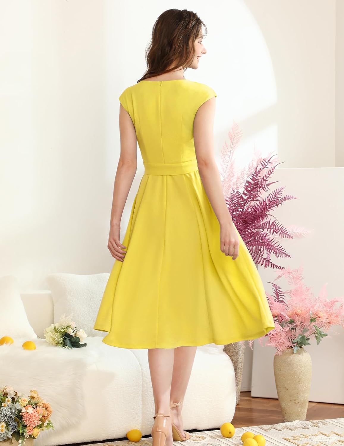 DRESSTELLS Women's Cocktail Dresses, Formal Wedding Guest Church Modest Graduation Party Prom Dress 2025