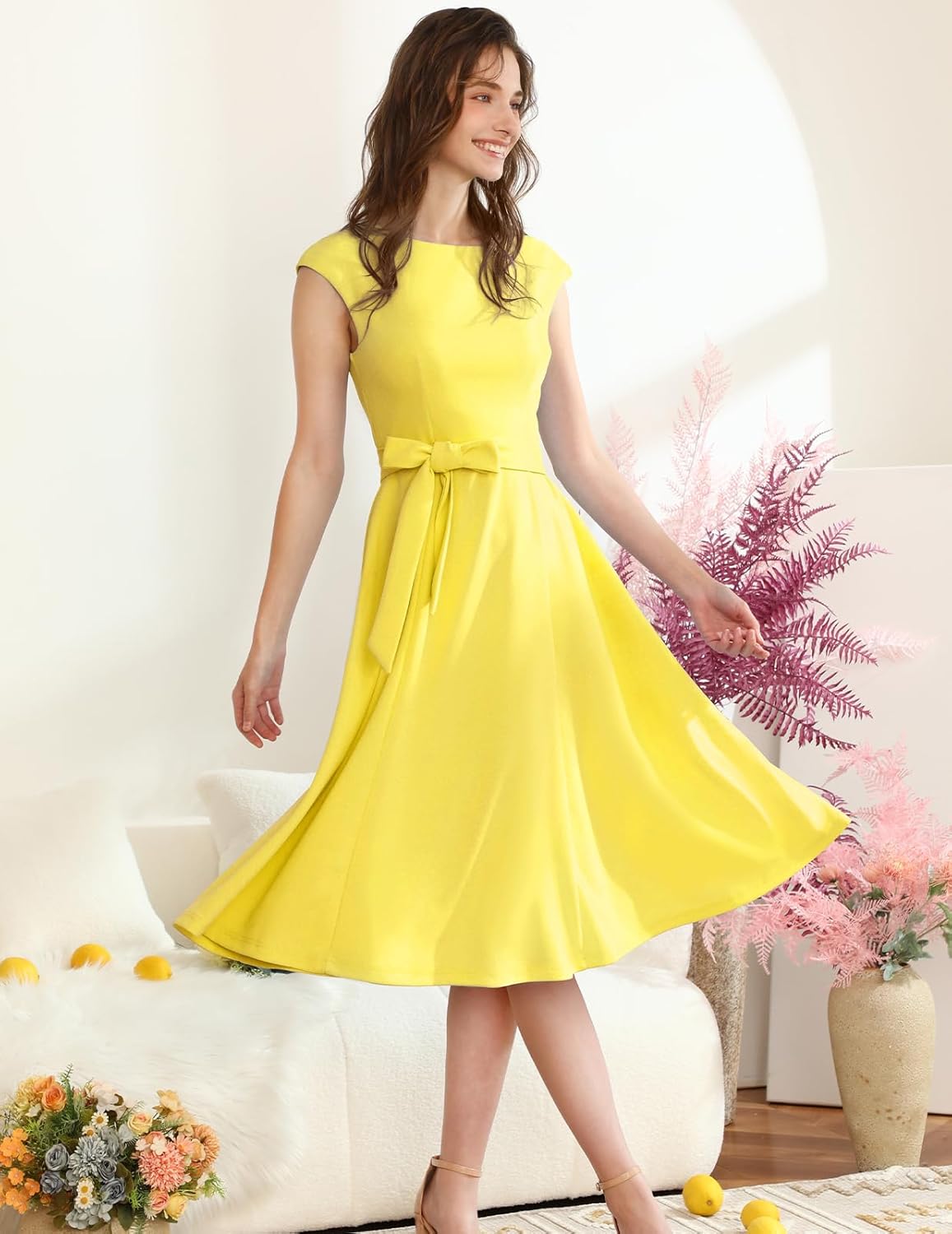 DRESSTELLS Women's Cocktail Dresses, Formal Wedding Guest Church Modest Graduation Party Prom Dress 2025
