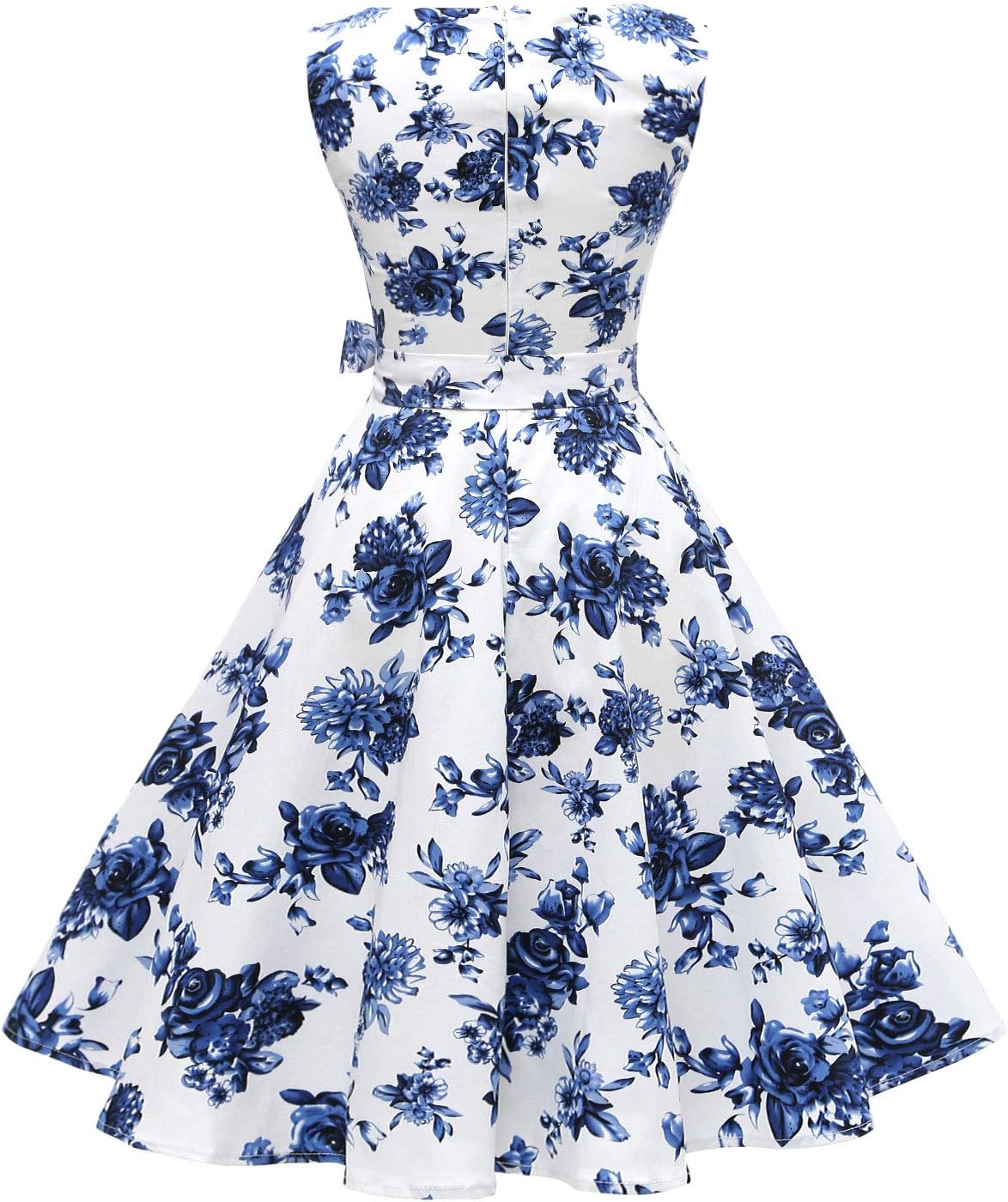 Hanpceirs Women's Boatneck Sleeveless Swing Vintage 1950s Cocktail Dress New