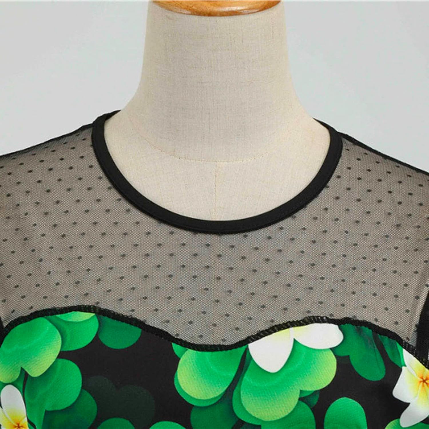 aihihe St Patricks Day Dress for Women A Line Pleated Hepburn Dress Lukcy Shamrock Print Irish Dress 2024 Vintage Dress