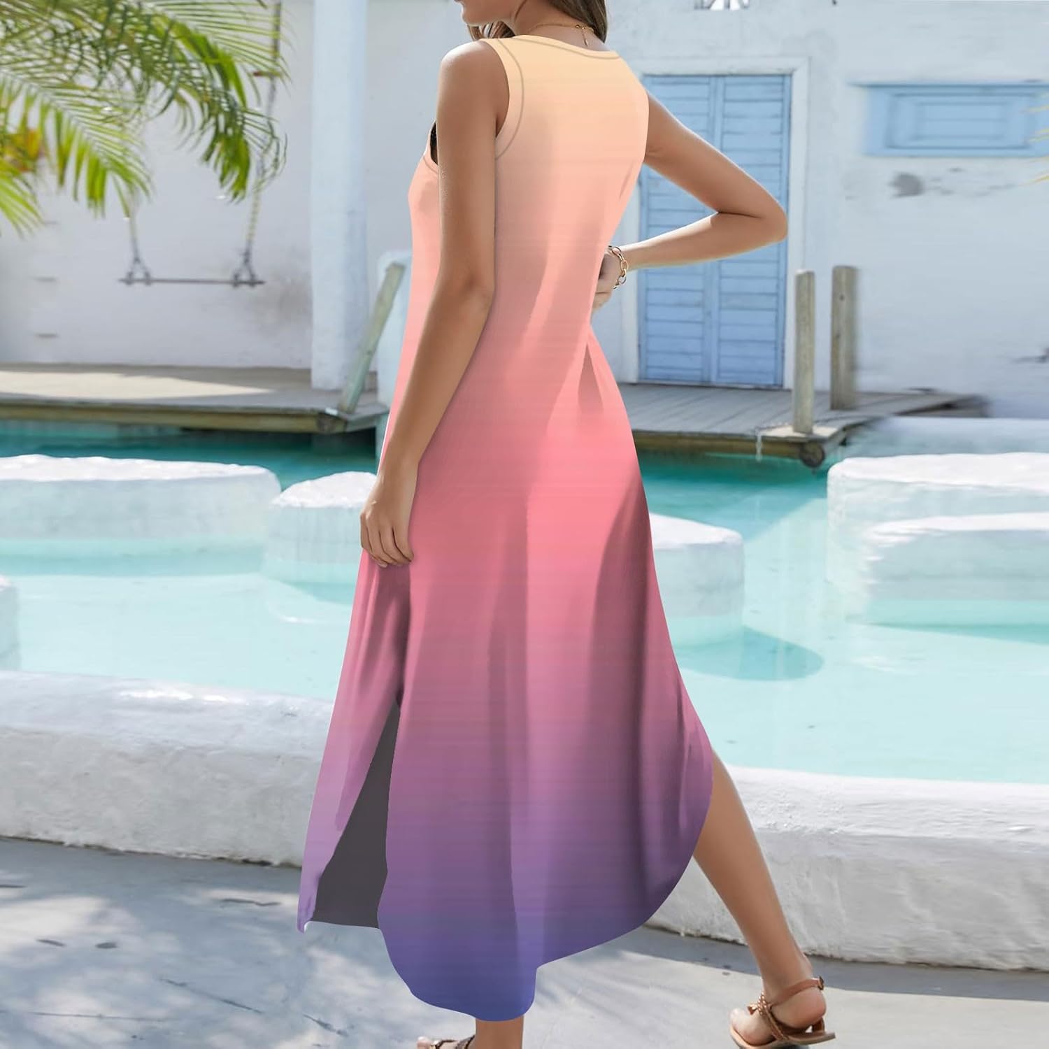 Elegant Sleeveless Maxi Dress for Women 2025 Dresses for Women, Resort Wear, and Hawaiian Sun Dress