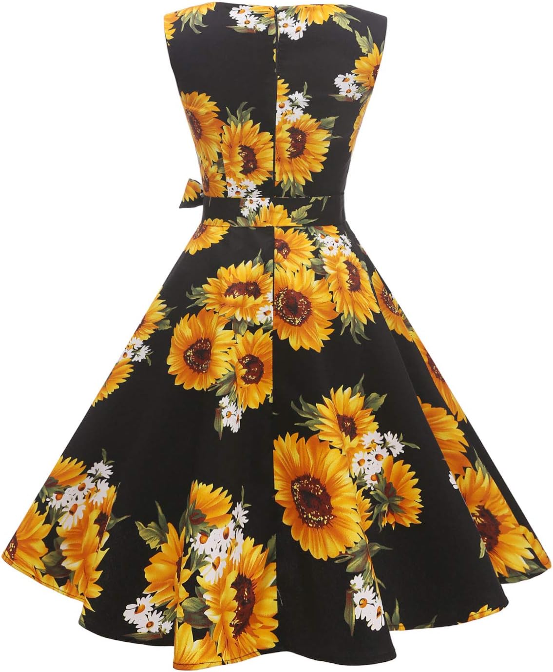 Hanpceirs Women's Boatneck Sleeveless Swing Vintage 1950s Cocktail Dress New
