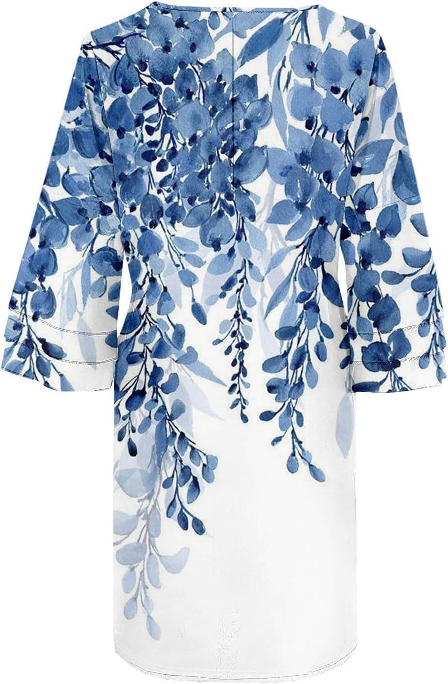 Beach Dresses for Women,2025 Summer Trendy Floral Print Boho Dress,Casual Loose V Neck Bell 3/4 Sleeve Mini Dress