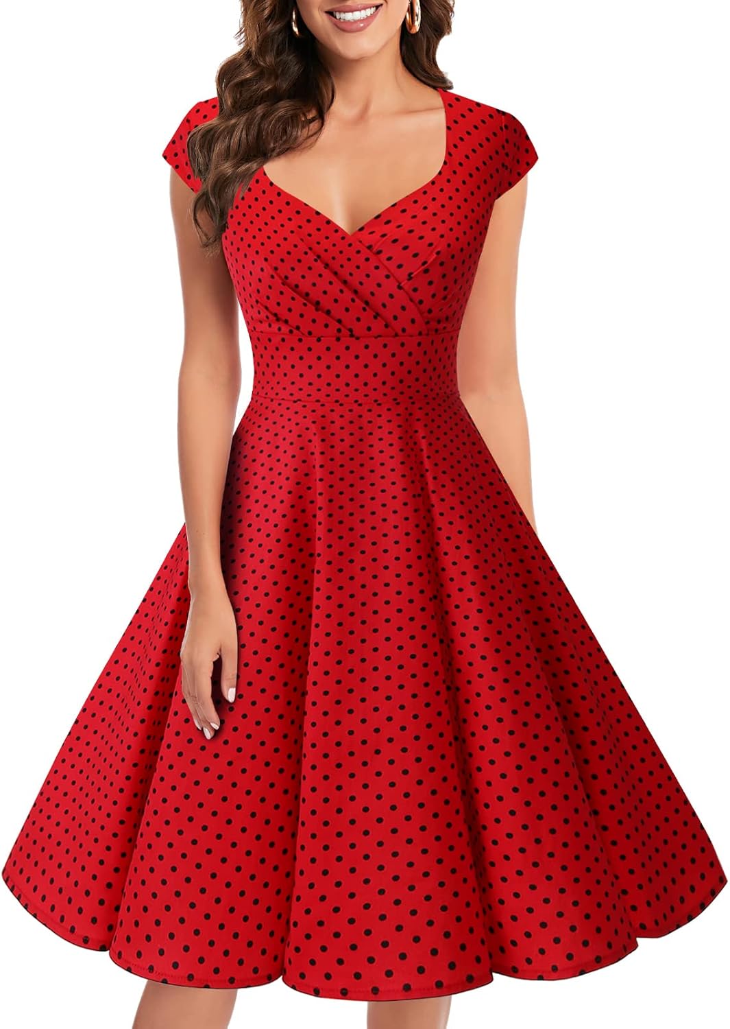 Bbonlinedress Women Short 1950s Retro Vintage Cocktail Party Swing Dresses