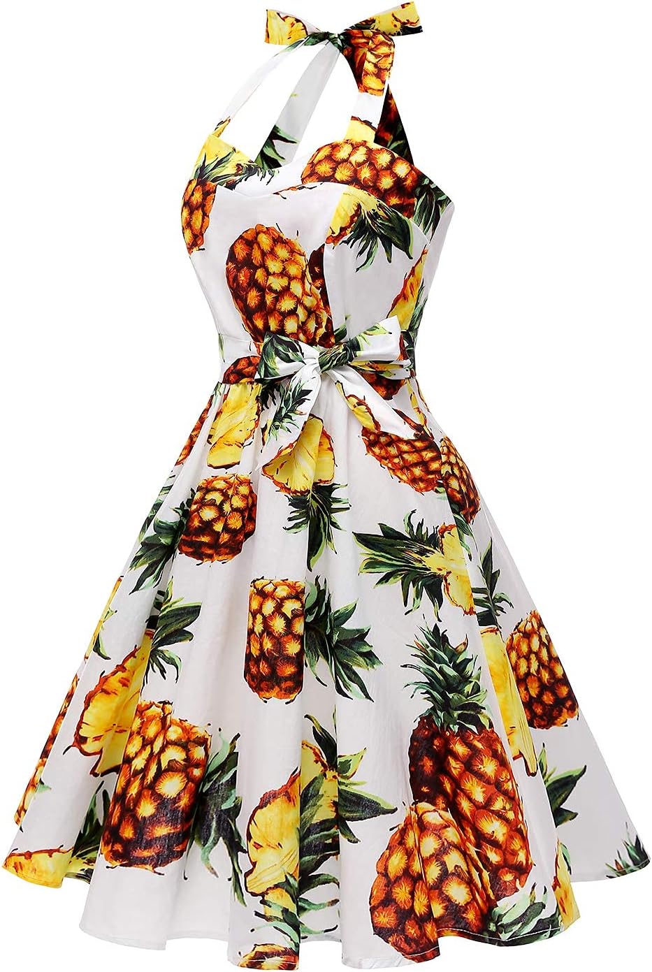 Topdress Women'sVintage Polka Audrey Dress 1950s Halter Retro Cocktail Dress