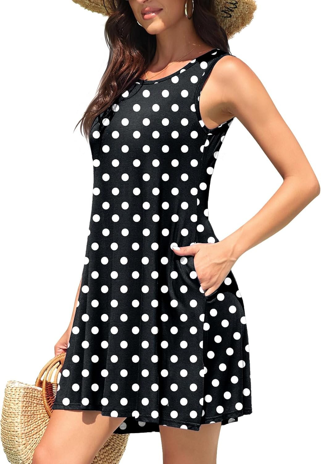 WEACZZY Women Summer Casual Swing T Shirt Dresses Beach Cover up Loose Dress