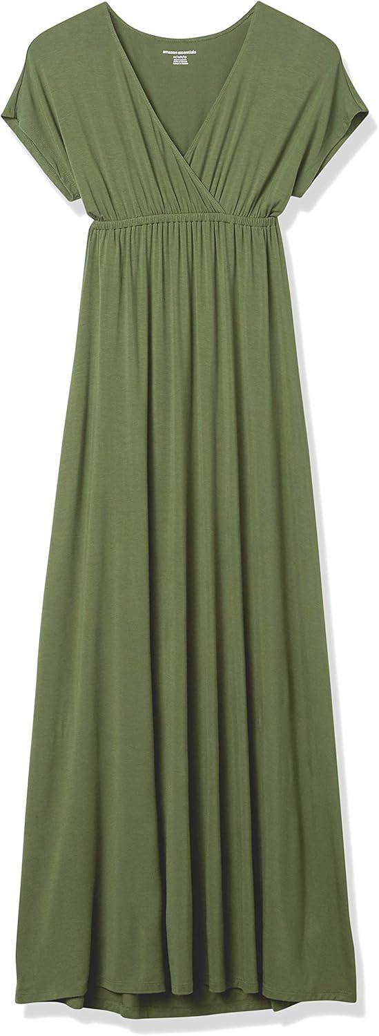 Amazon Essentials Women's Waisted Maxi Dress (Available in Plus Size)