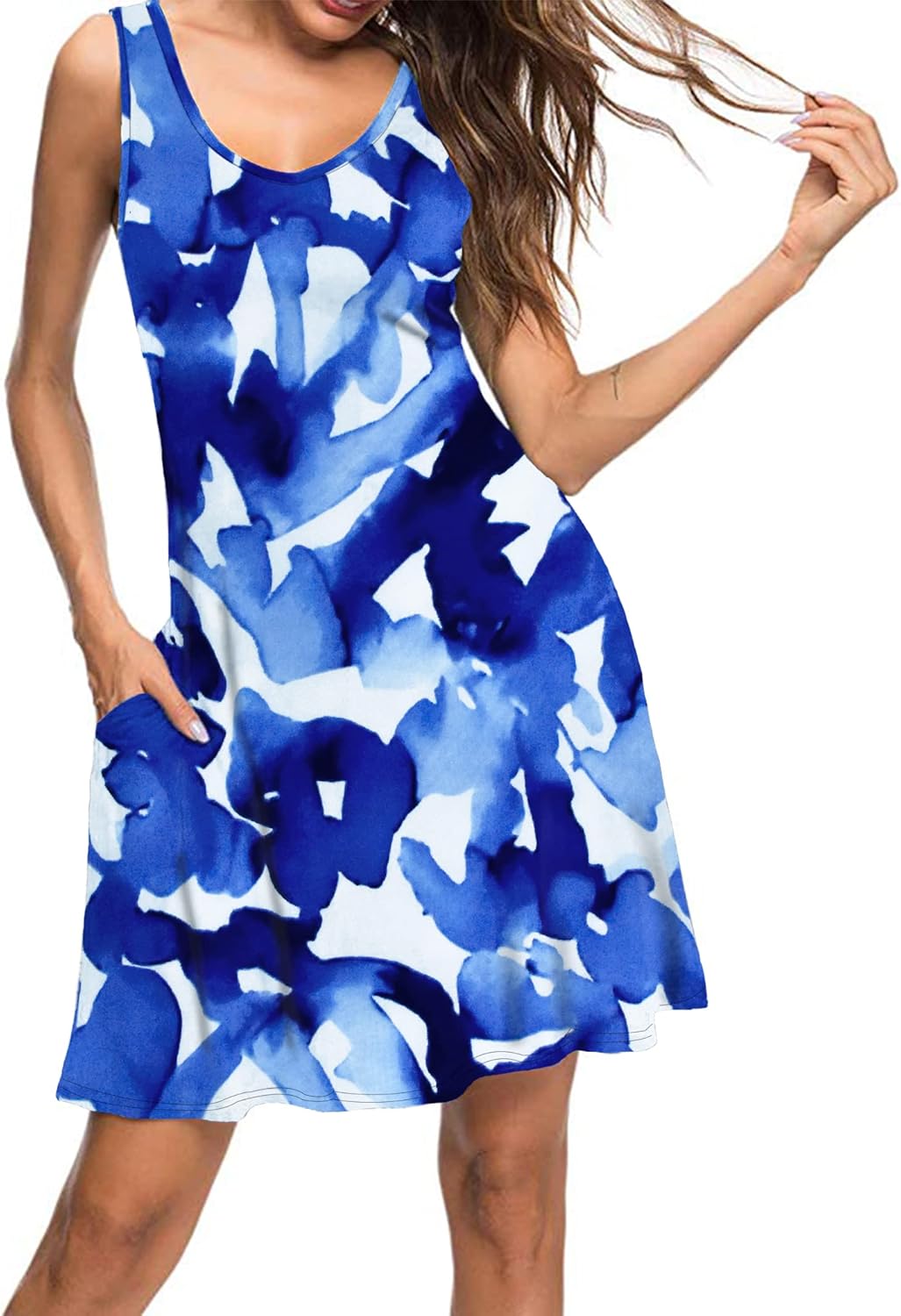 MISFAY Women's Summer Casual T Shirt Dresses Beach Cover up Tank Dress