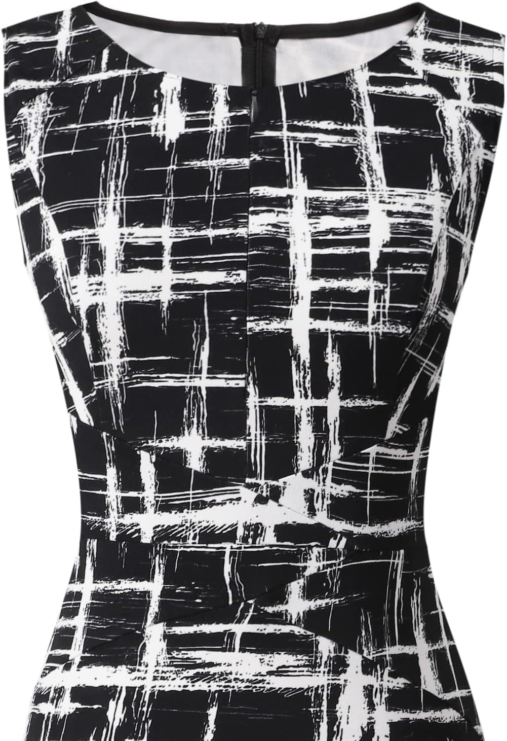 VFSHOW Womens Elegant Slim Front Zipper up Work Business Office Party Sheath Dress