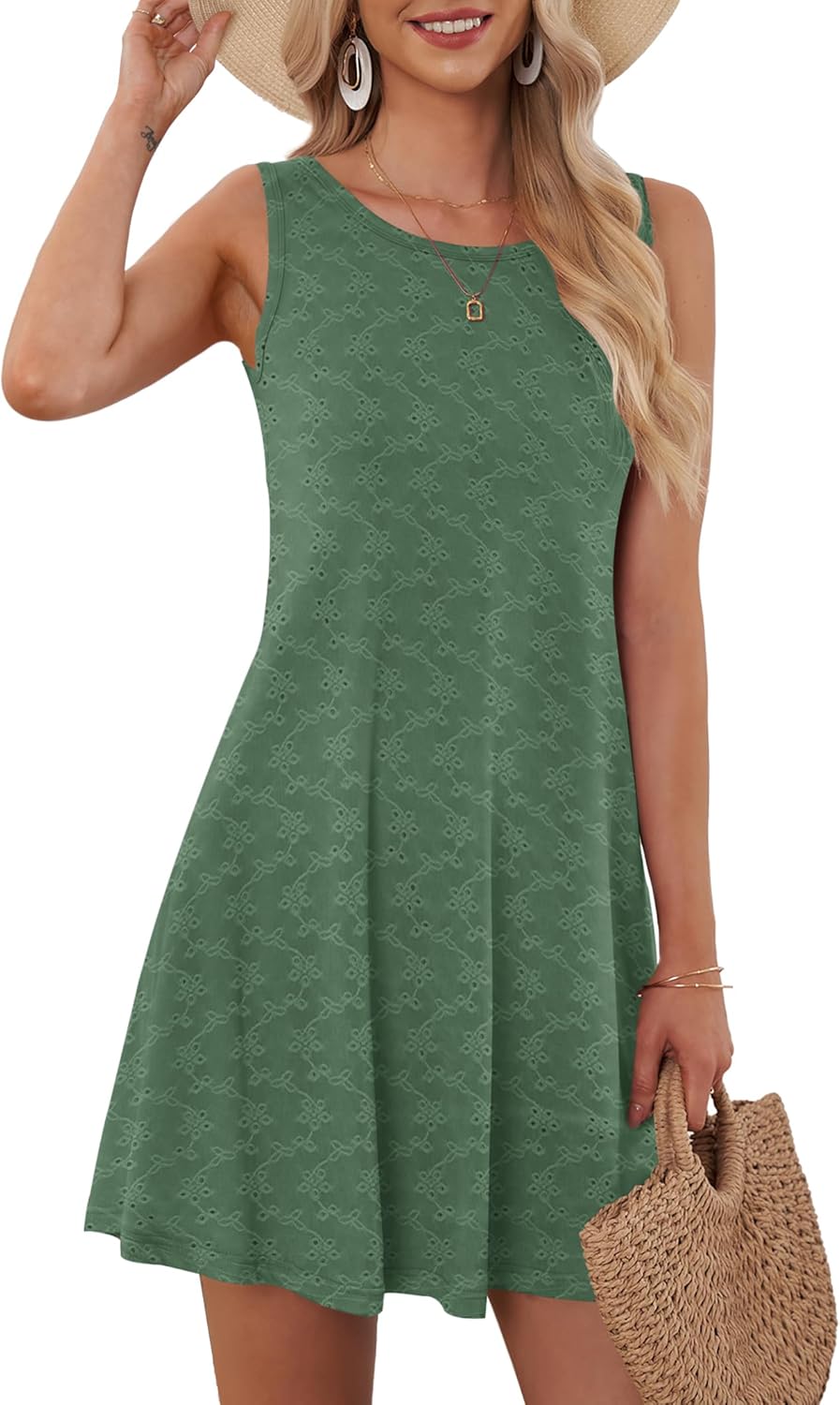 MOLERANI Women's Casual Swing Simple T-Shirt Loose Dress