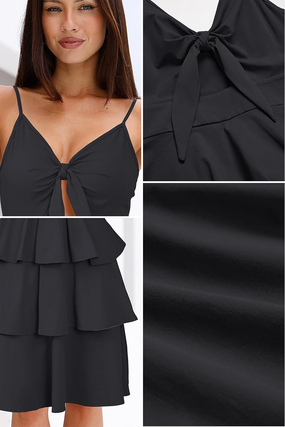 VOTEPRETTY Women's Summer Dresses Spring Sundresses Beach Clothes Outfit Vacation 2024 V Neck Casual Tropical Resort Hawaiian