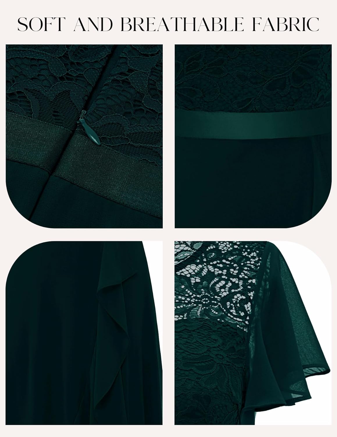 BeryLove Formal Dresses for Women 2025 Wedding Guest with Slit Cocktail Elegant Lace Long Prom Dress