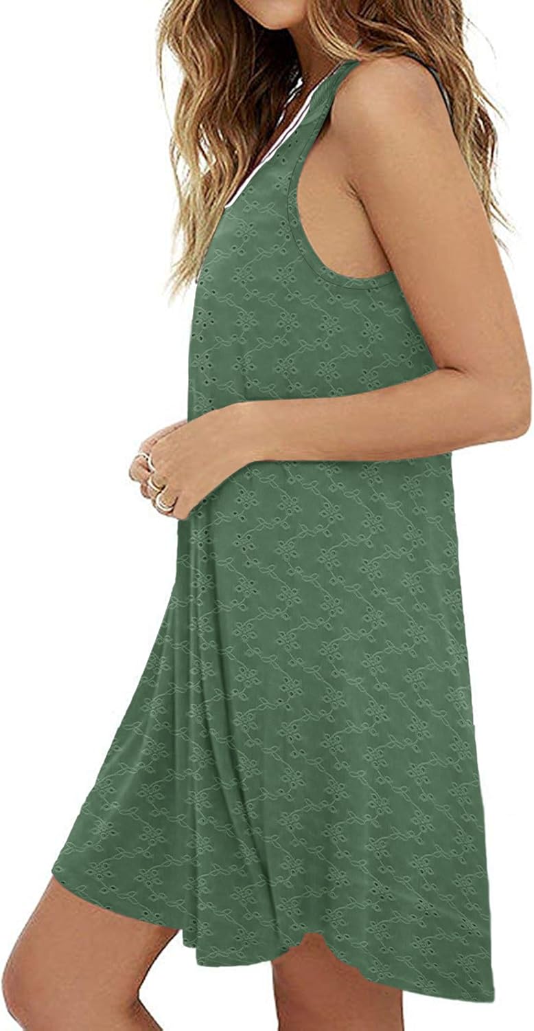 MOLERANI Women's Casual Swing Simple T-Shirt Loose Dress