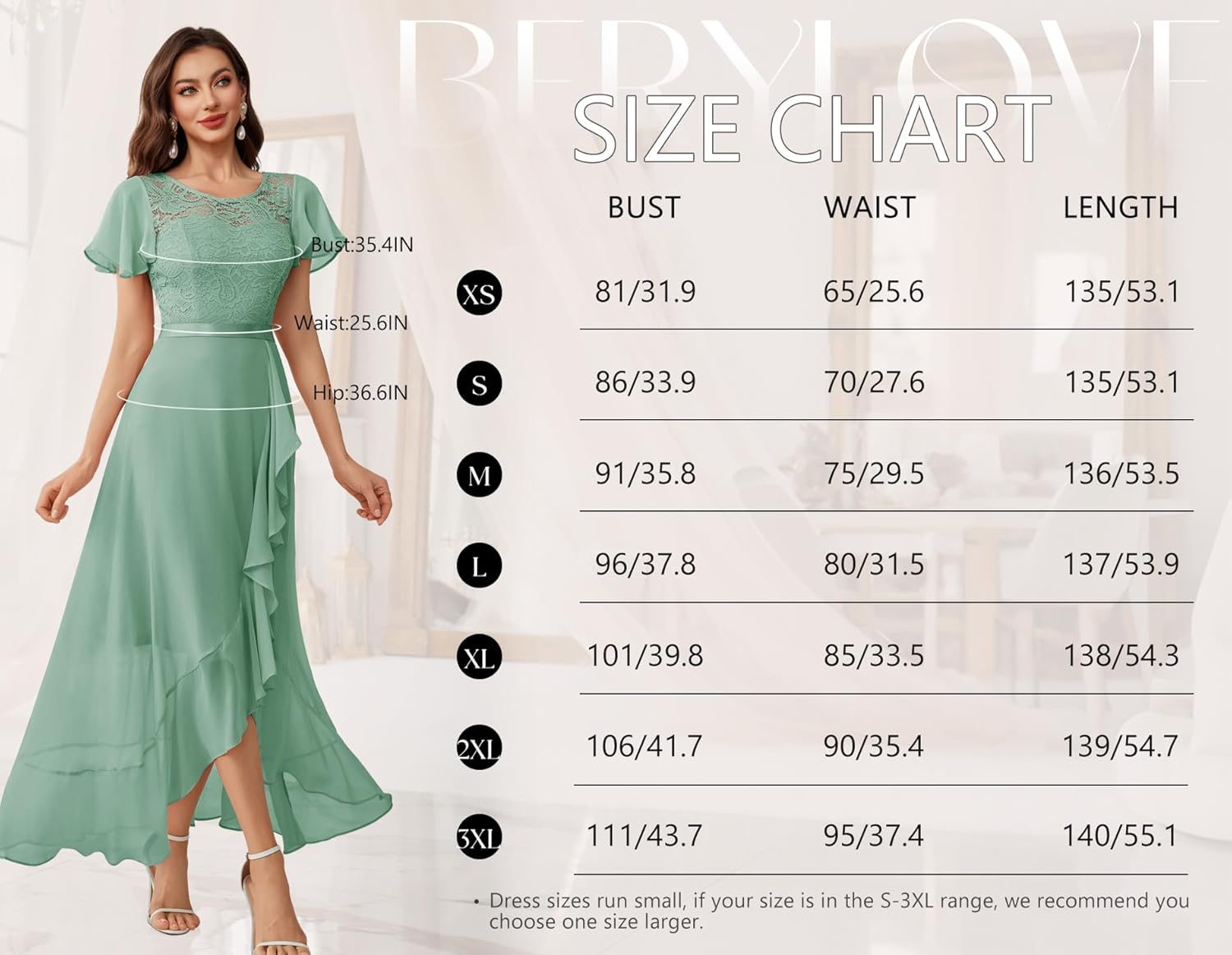 BeryLove Formal Dresses for Women 2025 Wedding Guest with Slit Cocktail Elegant Lace Long Prom Dress