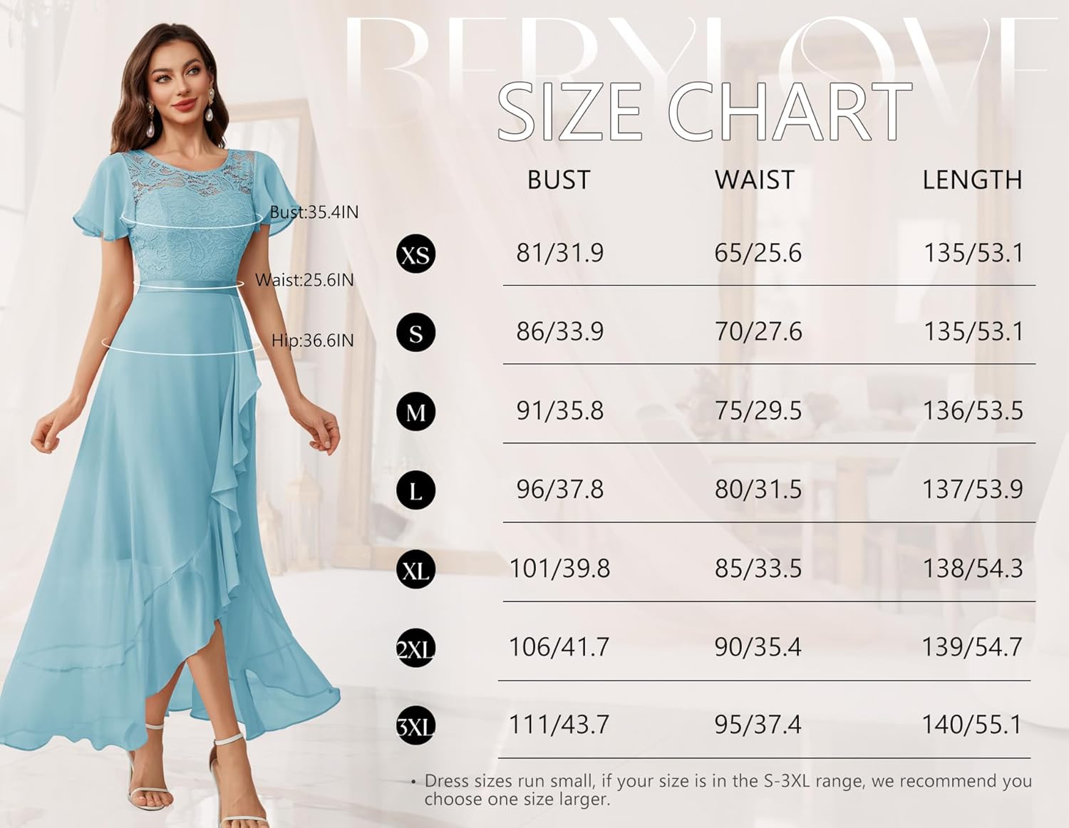 BeryLove Formal Dresses for Women 2025 Wedding Guest with Slit Cocktail Elegant Lace Long Prom Dress