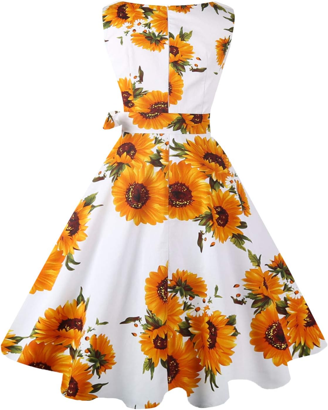 Hanpceirs Women's Boatneck Sleeveless Swing Vintage 1950s Cocktail Dress New