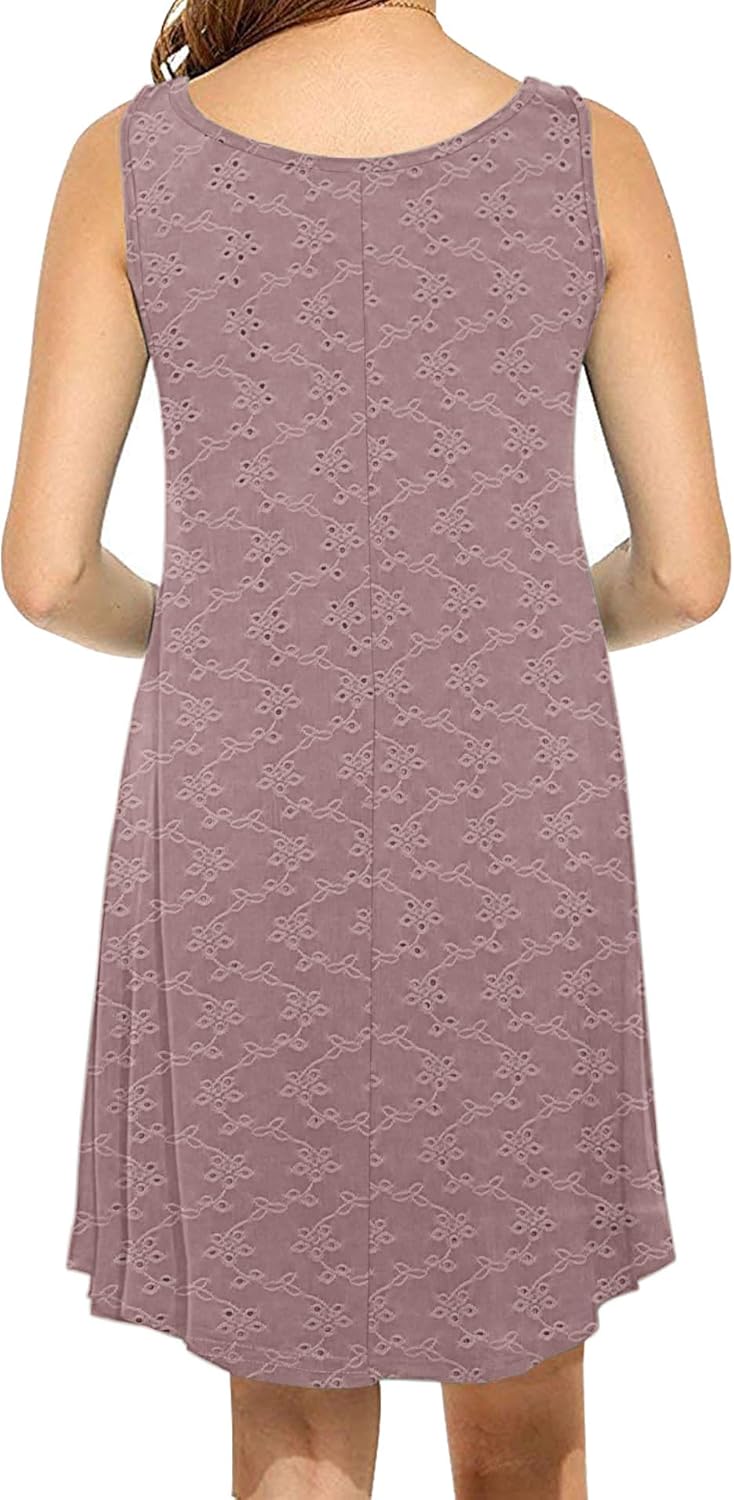 MOLERANI Women's Casual Swing Simple T-Shirt Loose Dress