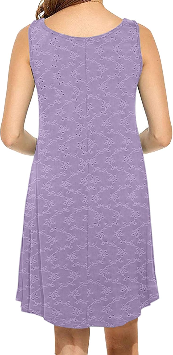 MOLERANI Women's Casual Swing Simple T-Shirt Loose Dress