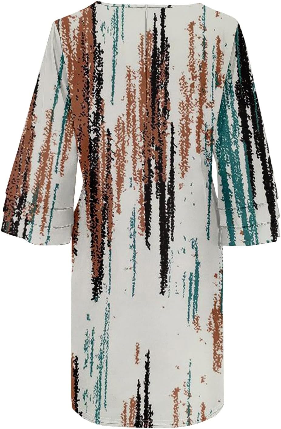 Beach Dresses for Women,2025 Summer Trendy Floral Print Boho Dress,Casual Loose V Neck Bell 3/4 Sleeve Mini Dress