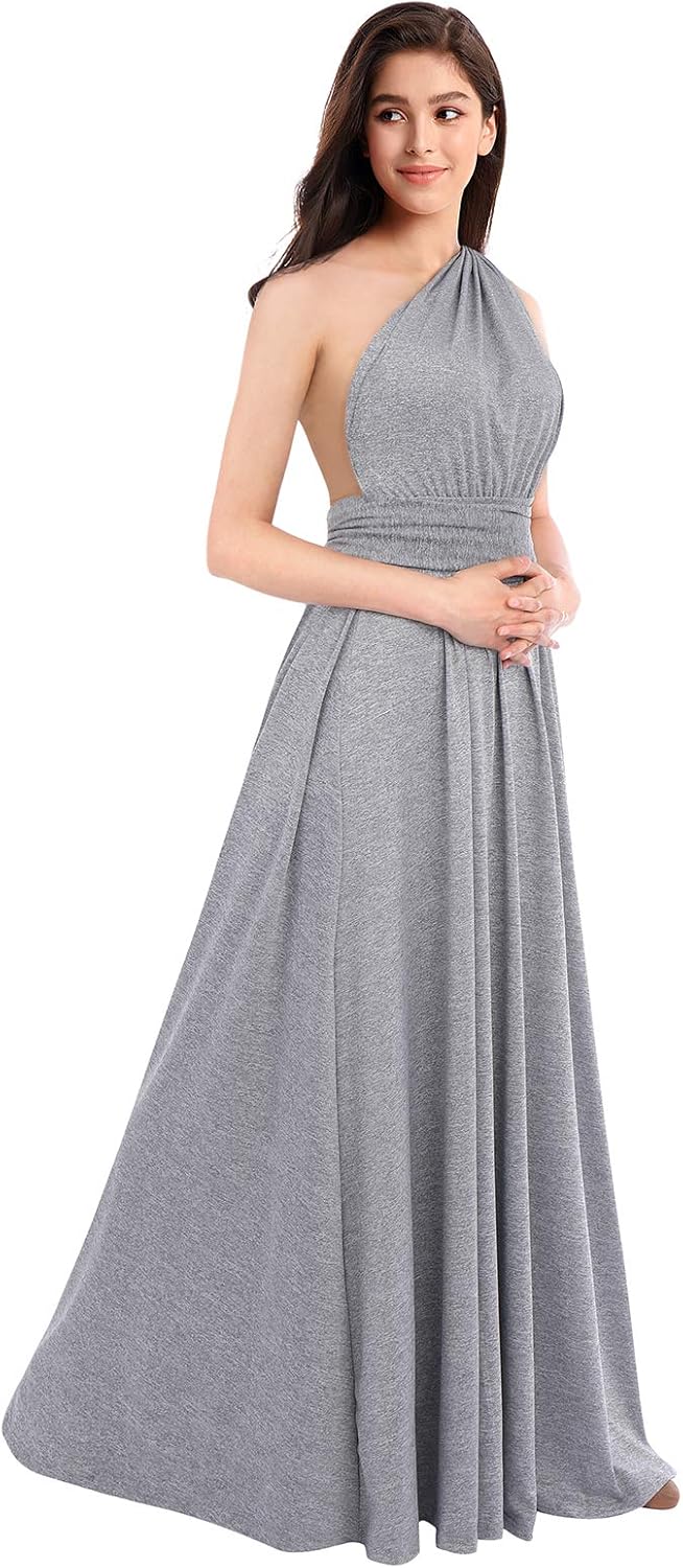 Womens Transformer Evening Dress Maxi Cocktail Wrap Convertible Multi Way Floor Long Formal Gown