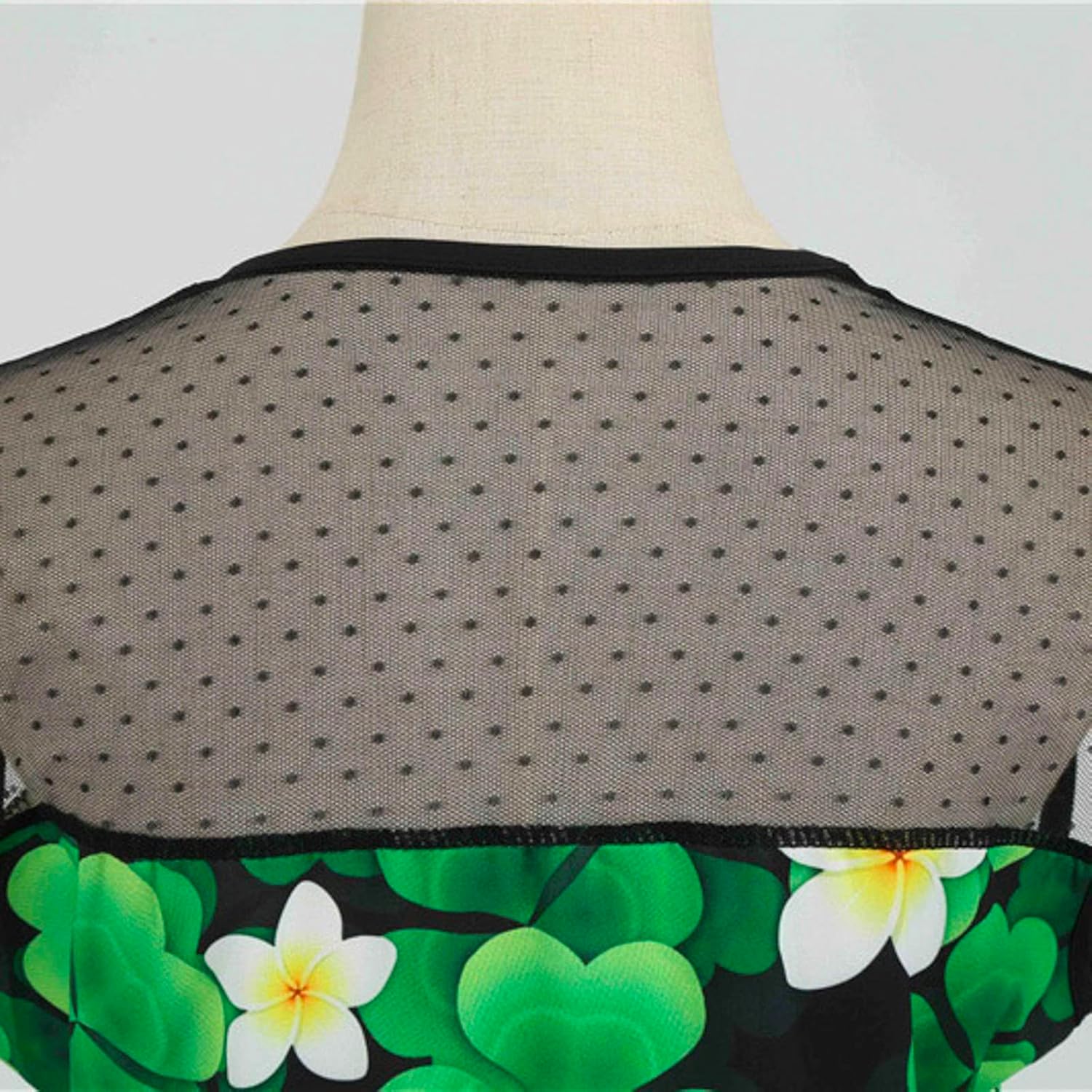 aihihe St Patricks Day Dress for Women A Line Pleated Hepburn Dress Lukcy Shamrock Print Irish Dress 2024 Vintage Dress