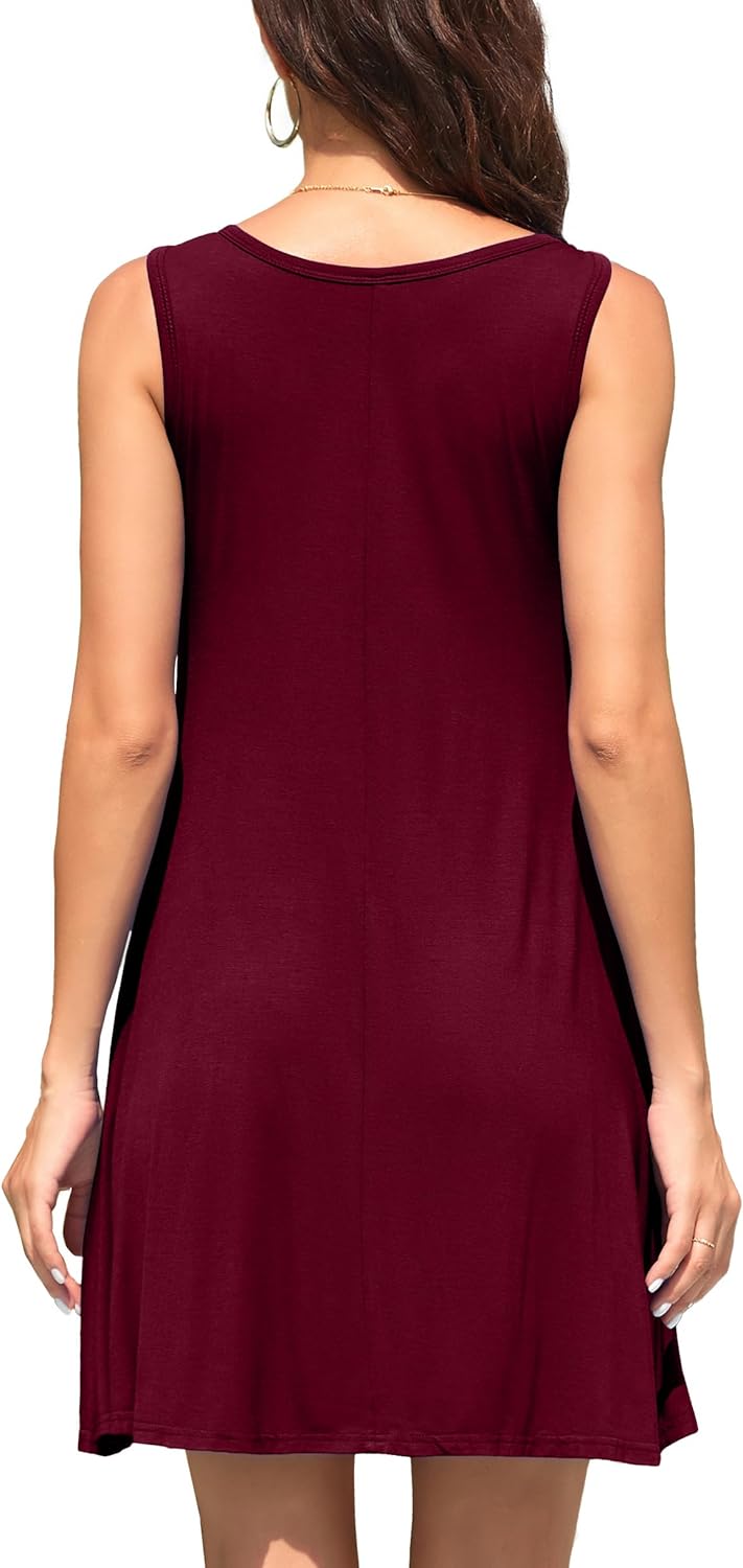 WEACZZY Women Summer Casual Swing T Shirt Dresses Beach Cover up Loose Dress