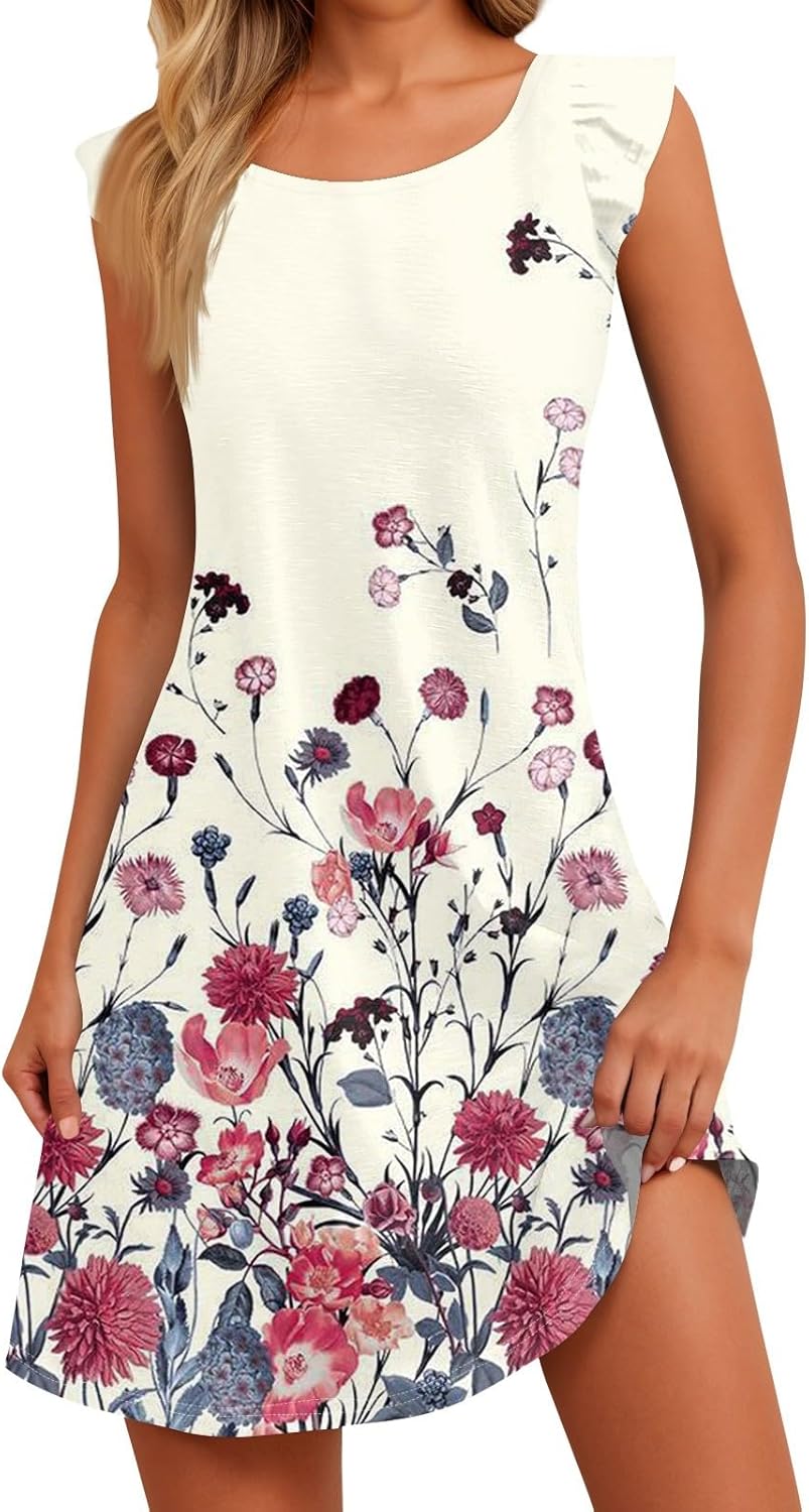 Women Easter Dresses Maxi Dresses 2025 Casual Sleeveless Floral Graceful Easter Party Elegant Easter Fashion Parade Dress