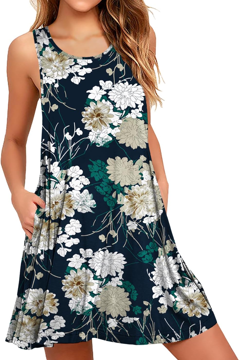 WEACZZY Women Summer Casual Swing T Shirt Dresses Beach Cover up Loose Dress