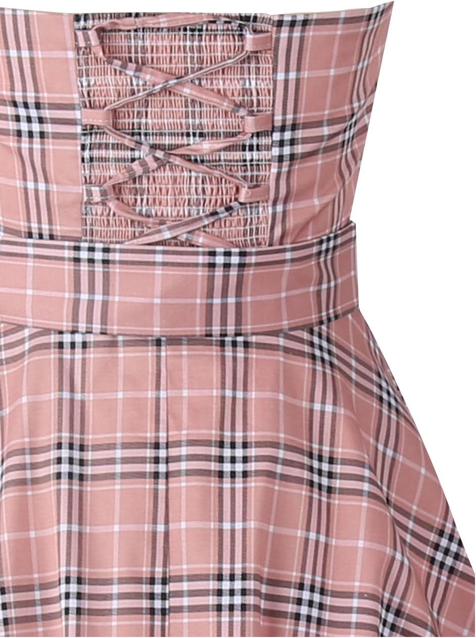 Topdress Women'sVintage Polka Audrey Dress 1950s Halter Retro Cocktail Dress
