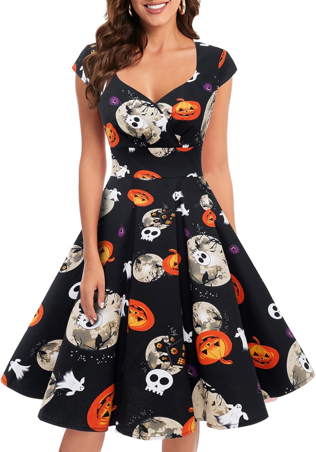 Bbonlinedress Women Short 1950s Retro Vintage Cocktail Party Swing Dresses