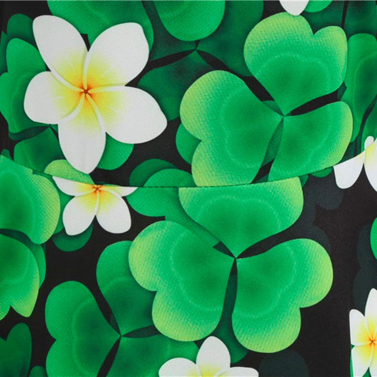 aihihe St Patricks Day Dress for Women A Line Pleated Hepburn Dress Lukcy Shamrock Print Irish Dress 2024 Vintage Dress