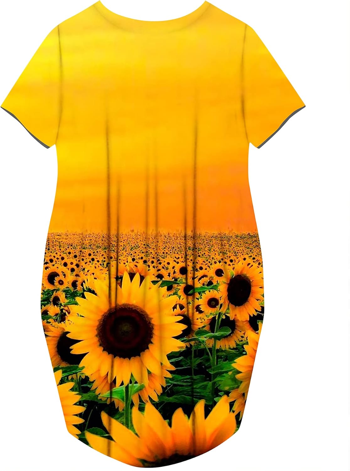 AZPSRT Fashion Women's African American Art Print Dress Casual Loose Dresses