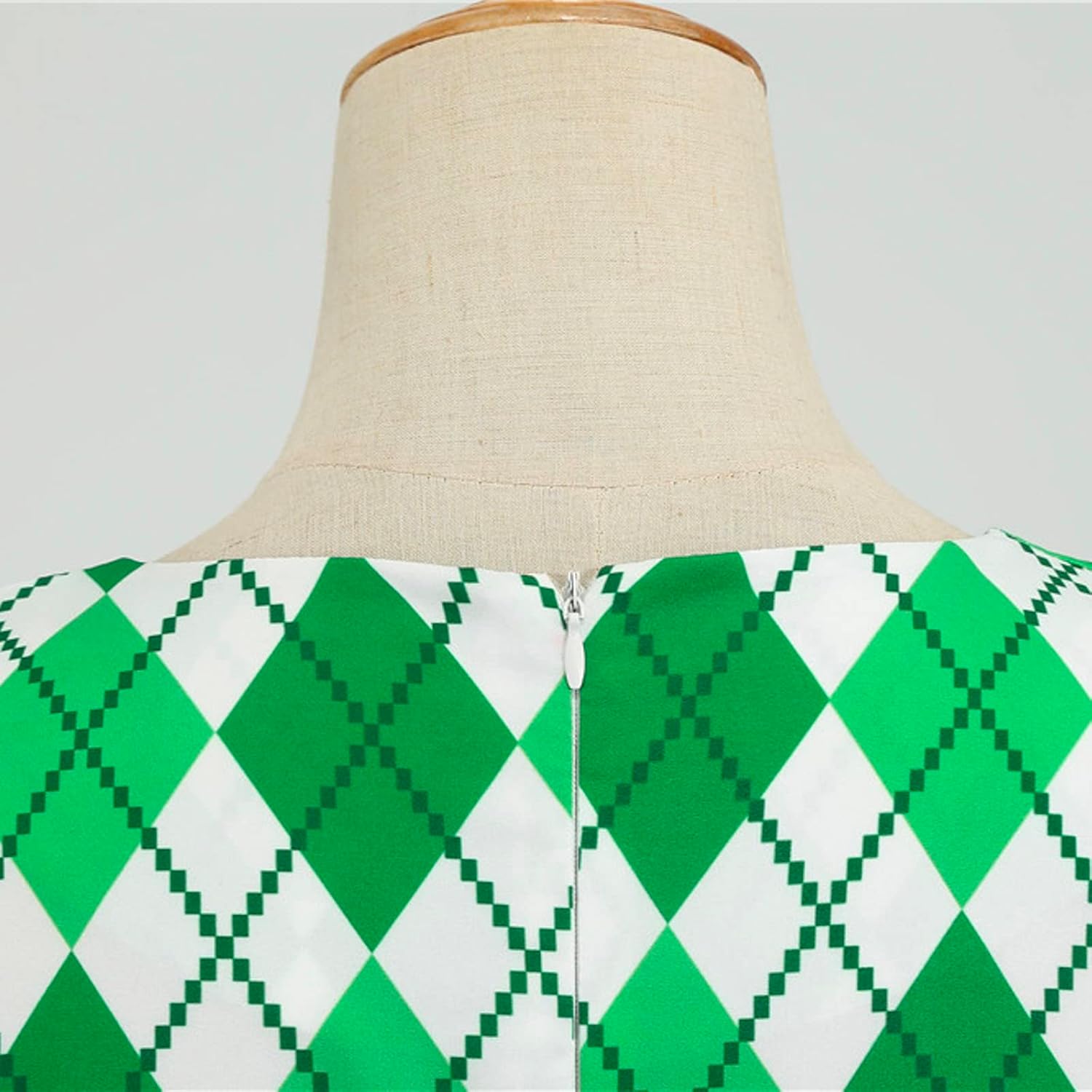 aihihe St Patricks Day Dress for Women A Line Pleated Hepburn Dress Lukcy Shamrock Print Irish Dress 2024 Vintage Dress
