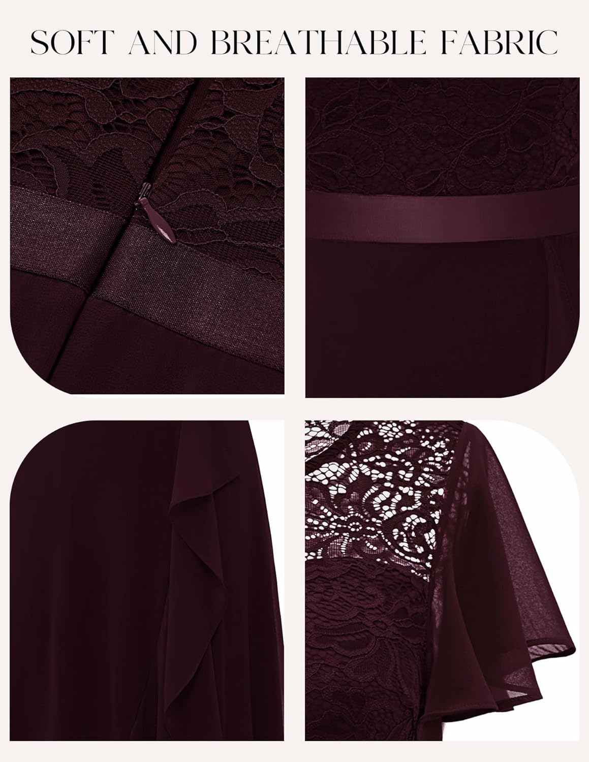 BeryLove Formal Dresses for Women 2025 Wedding Guest with Slit Cocktail Elegant Lace Long Prom Dress