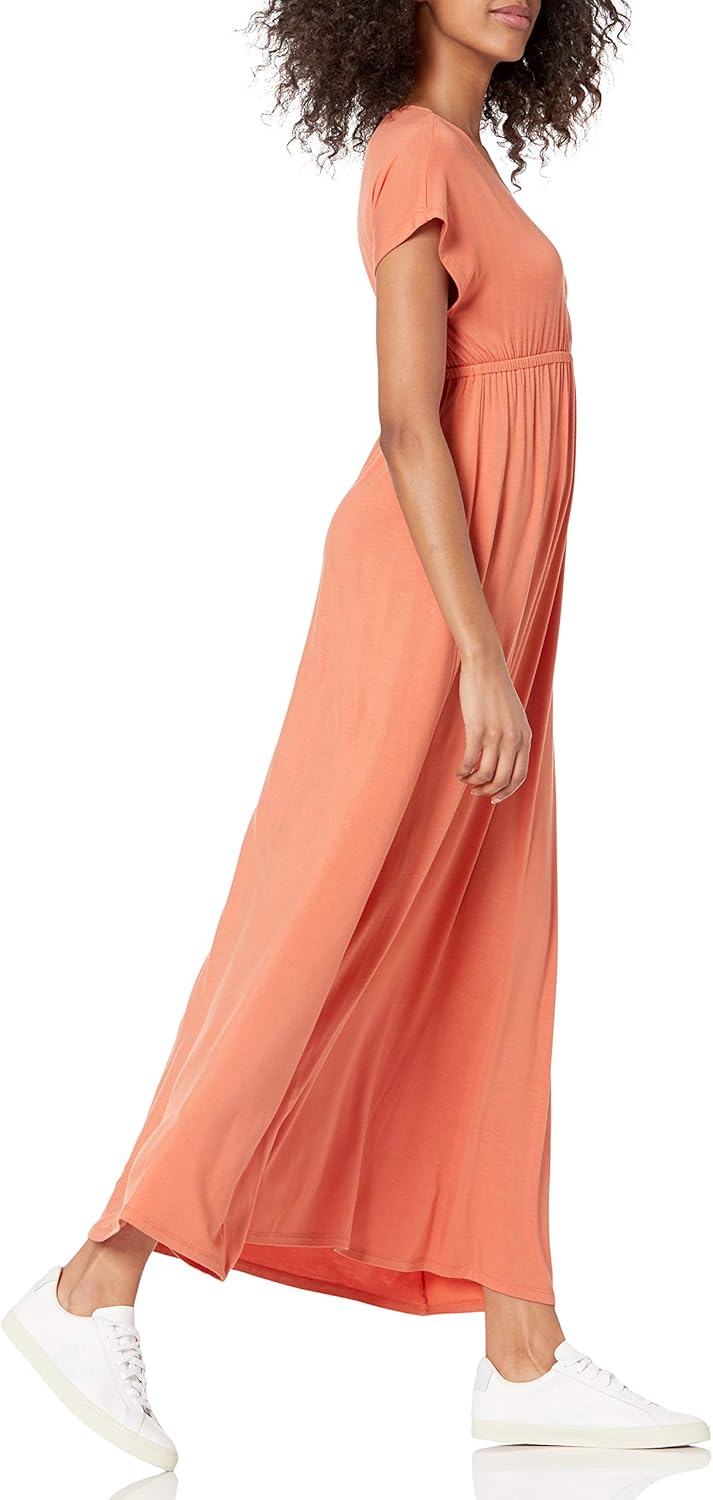 Amazon Essentials Women's Waisted Maxi Dress (Available in Plus Size)