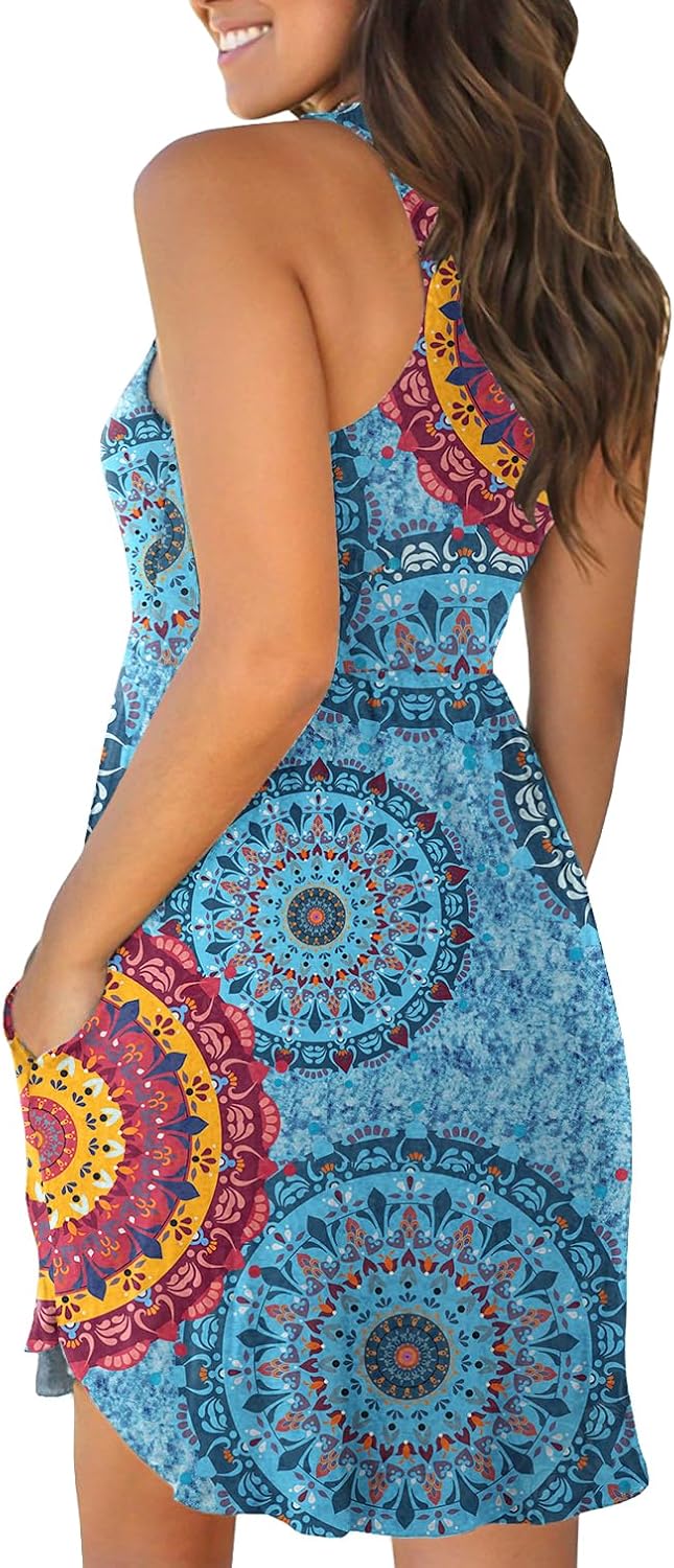 HiMONE Vacation Dresses for Women 2025 Summer Dress Women's Casual Sundresses Casual Beach Petite Sun Dress XS-2XL
