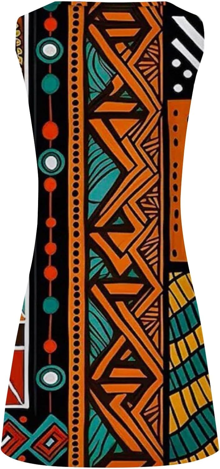 Summer Dresses for Women 2025 Vacation Beach Casual Vintage Midi Sundresses Sexy Sleeveless V Neck Boho Tank Dress