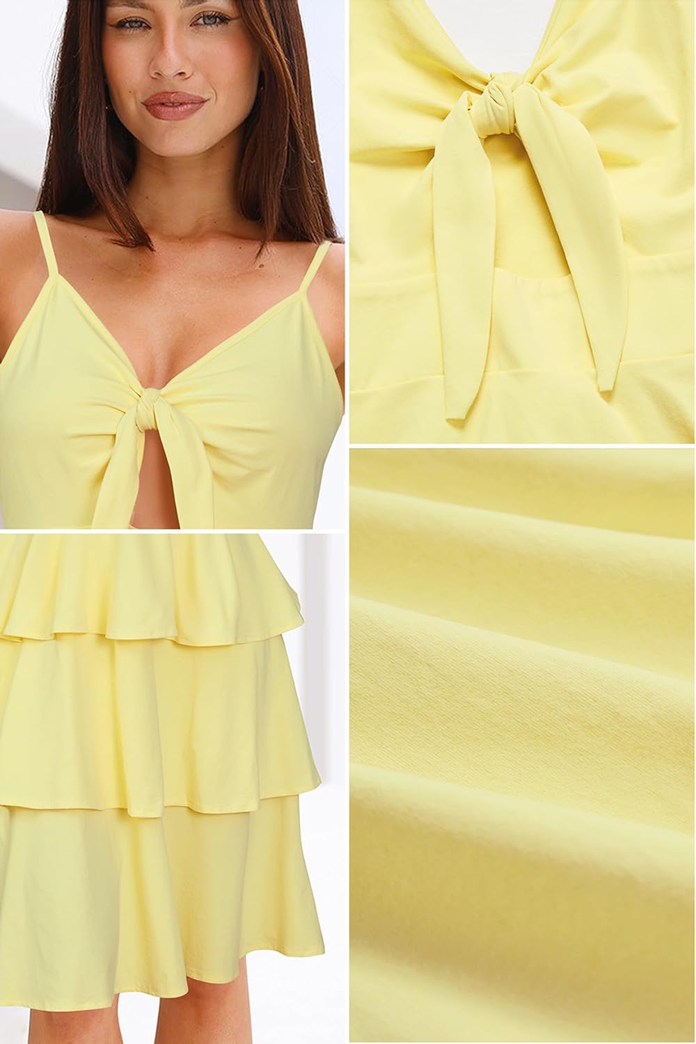 VOTEPRETTY Women's Summer Dresses Spring Sundresses Beach Clothes Outfit Vacation 2024 V Neck Casual Tropical Resort Hawaiian