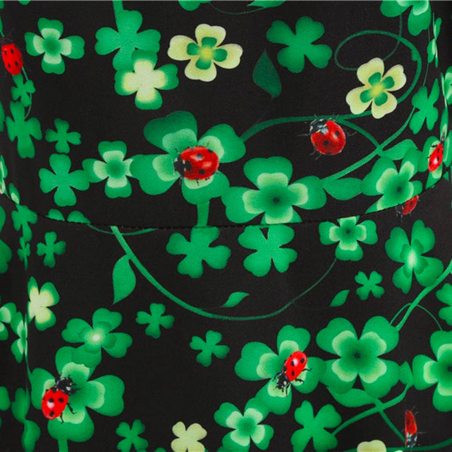 aihihe St Patricks Day Dress for Women A Line Pleated Hepburn Dress Lukcy Shamrock Print Irish Dress 2024 Vintage Dress