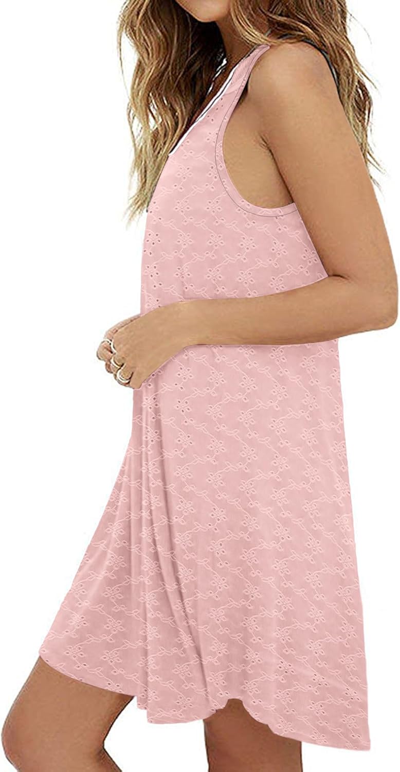MOLERANI Women's Casual Swing Simple T-Shirt Loose Dress