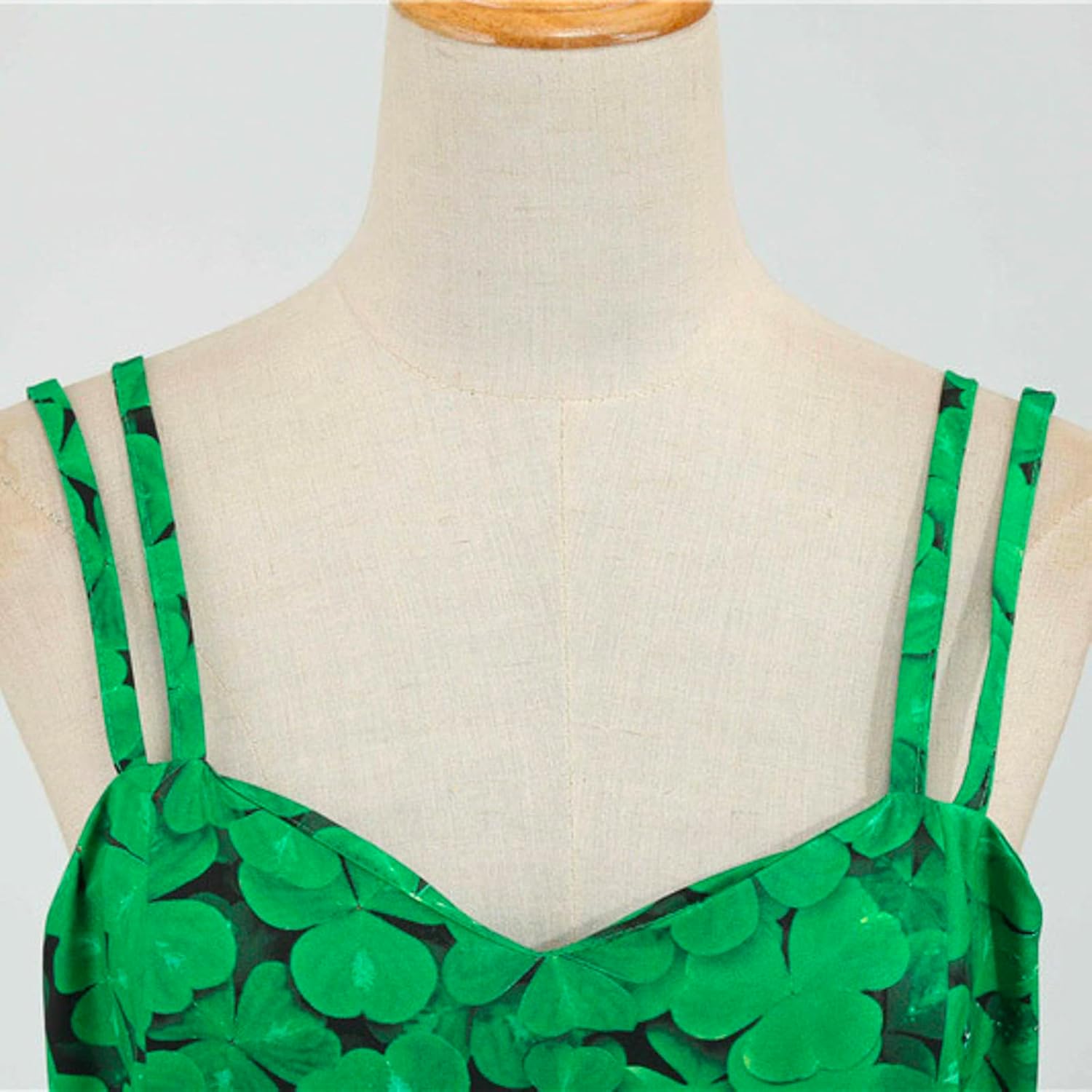 aihihe St Patricks Day Dress for Women A Line Pleated Hepburn Dress Lukcy Shamrock Print Irish Dress 2024 Vintage Dress