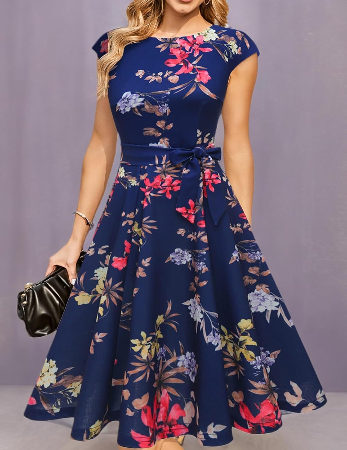 DRESSTELLS Women's Cocktail Dresses, Formal Wedding Guest Church Modest Graduation Party Prom Dress 2025