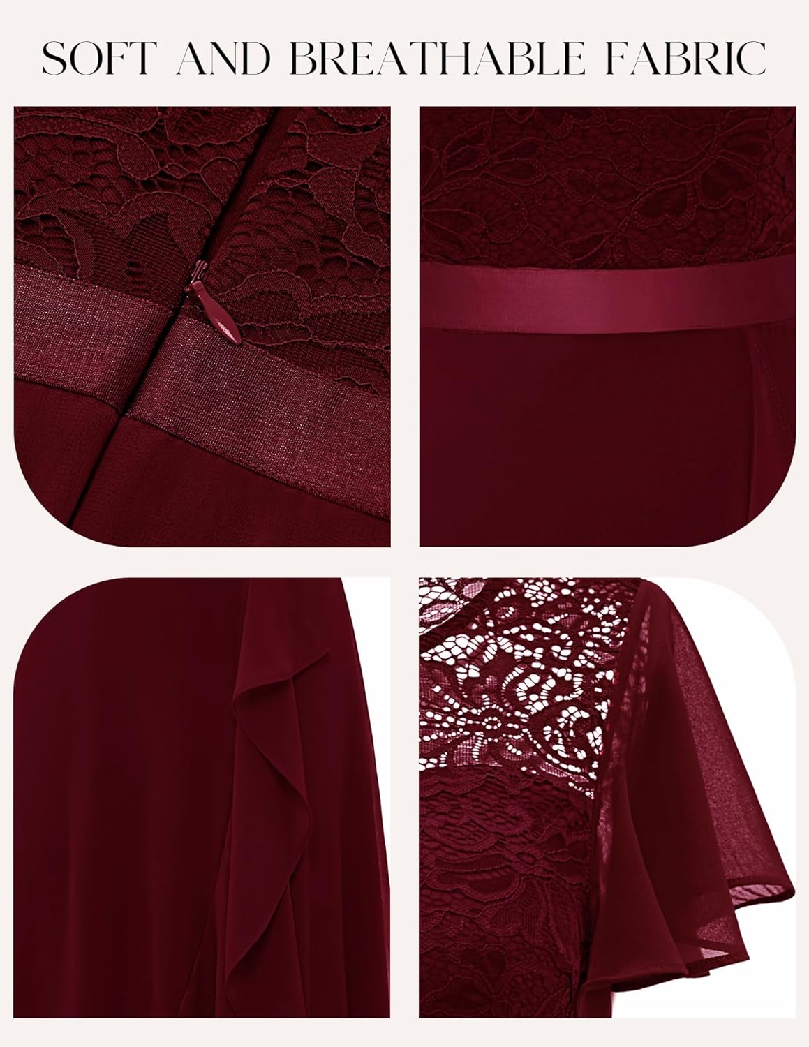 BeryLove Formal Dresses for Women 2025 Wedding Guest with Slit Cocktail Elegant Lace Long Prom Dress
