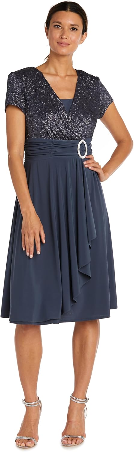 R&M Richards Women's Sparkling Wrap Dress